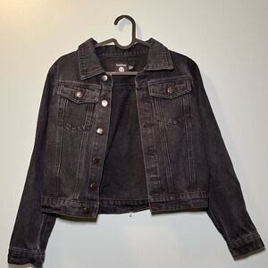 black denim jacket + pockets